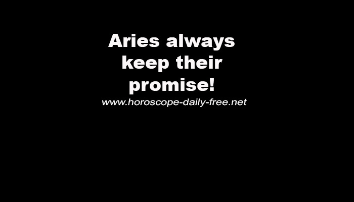 Zodiac sign Aries always keep their promise